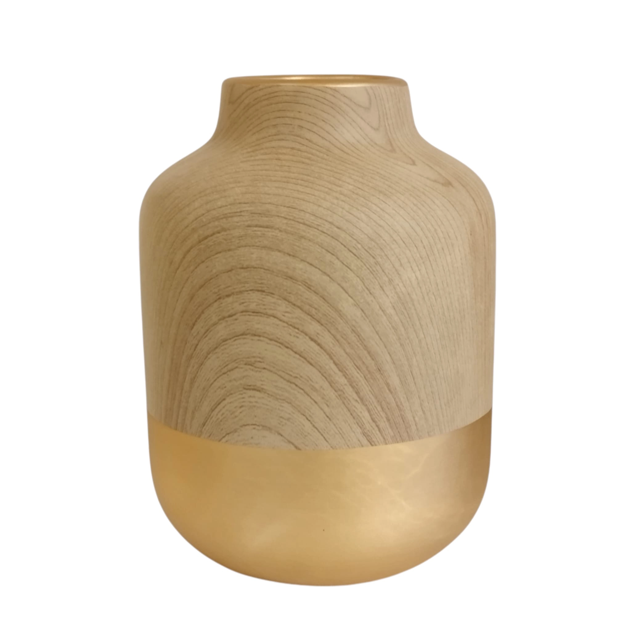 vase bois doré