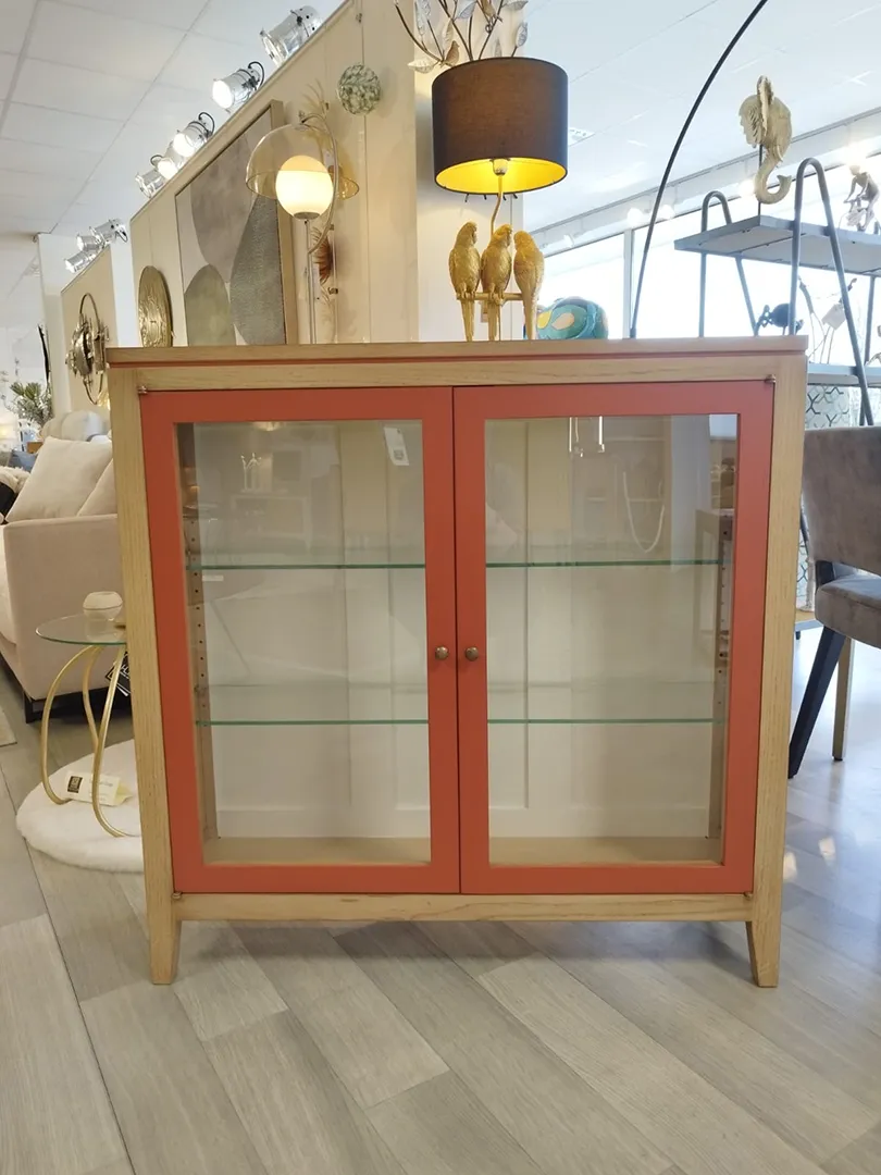 Vitrine en chêne avec Terracotta – Image 9