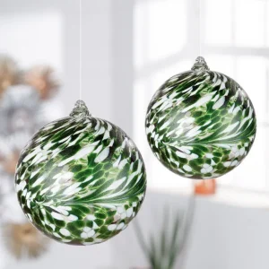 Boule déco en verre verte