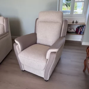 Fauteuil grand confort beige
