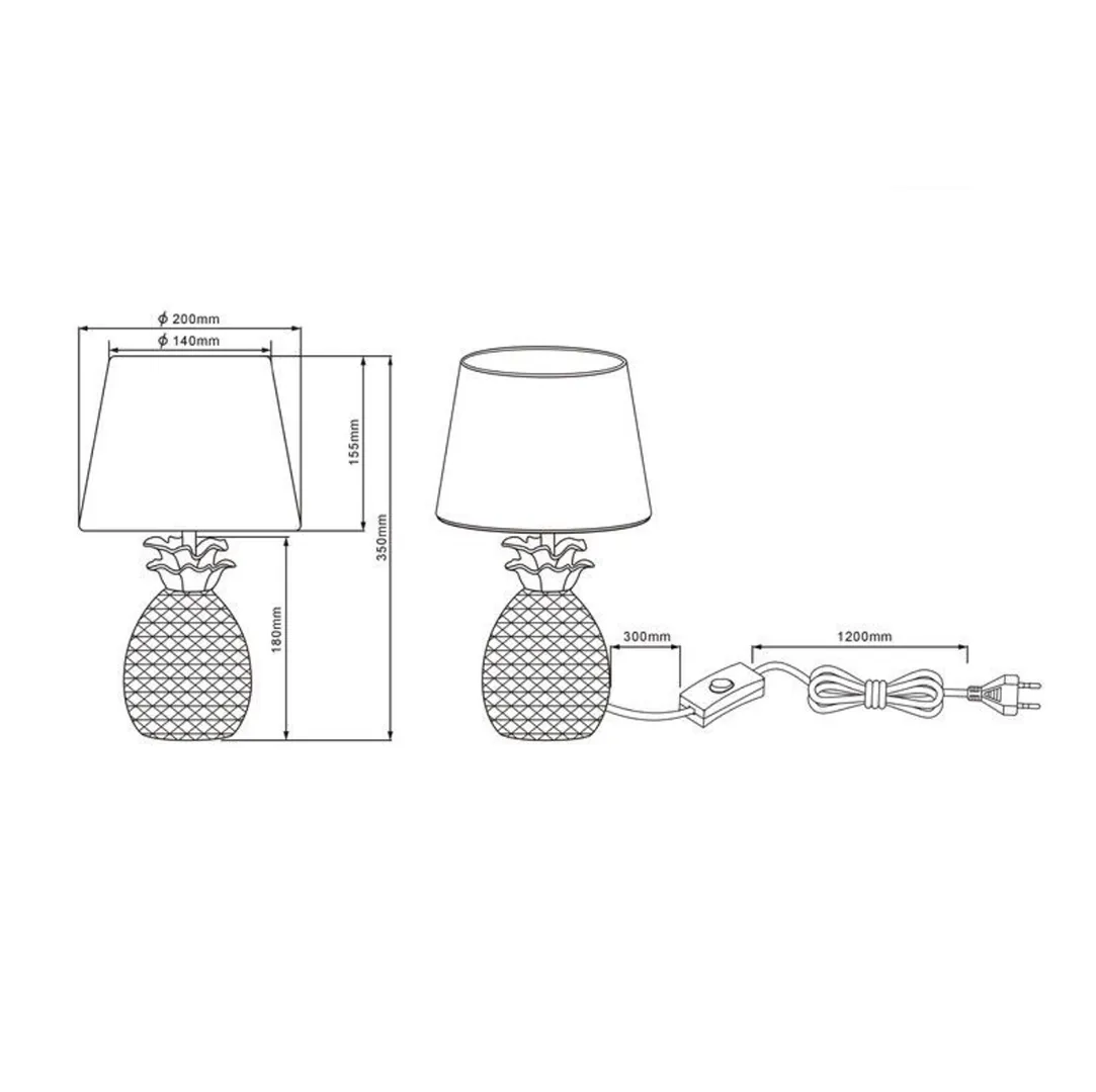 Lampe Ananas Doré – Image 2