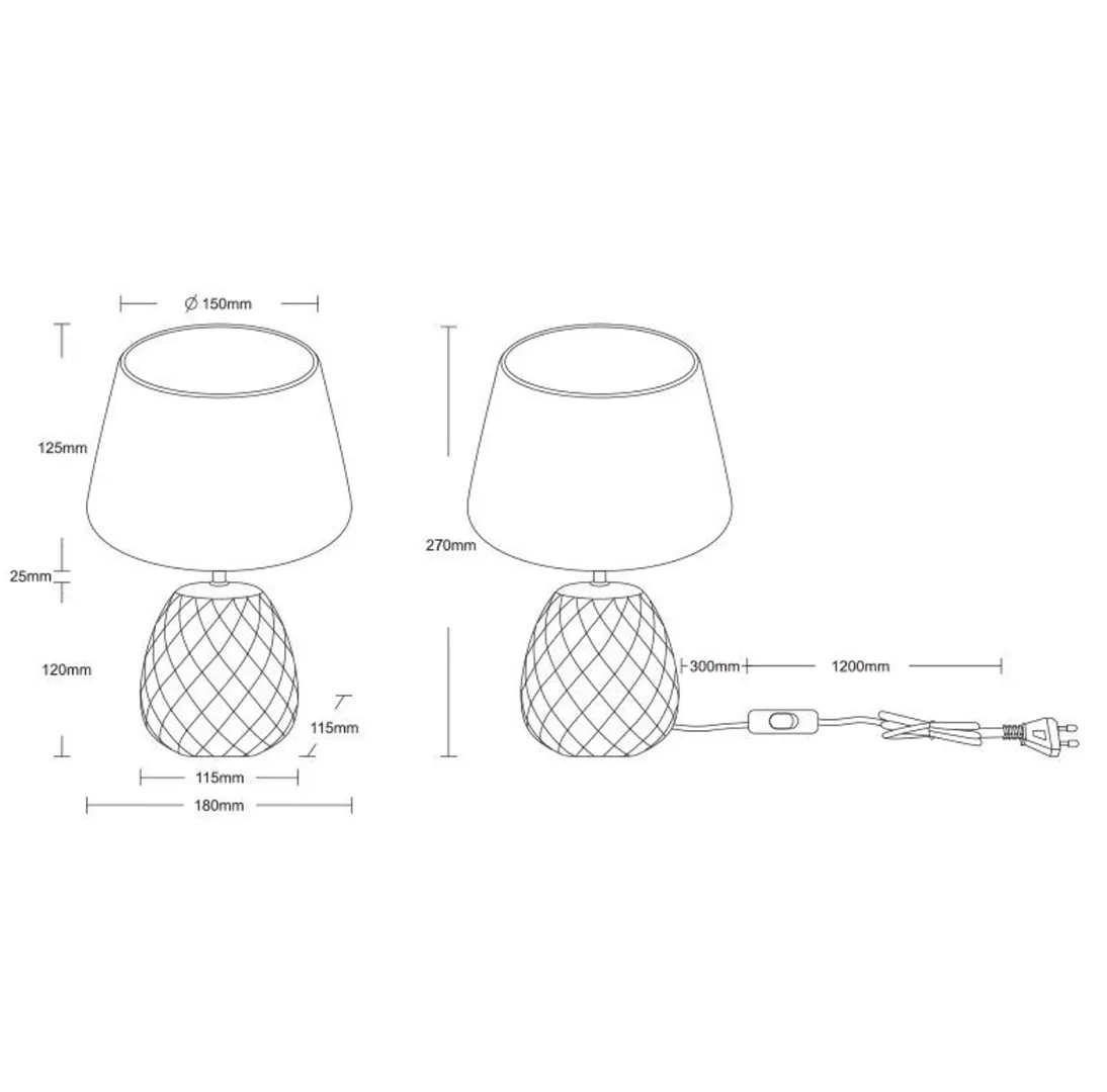 Lampe Ananas Velours Bleu – Image 3